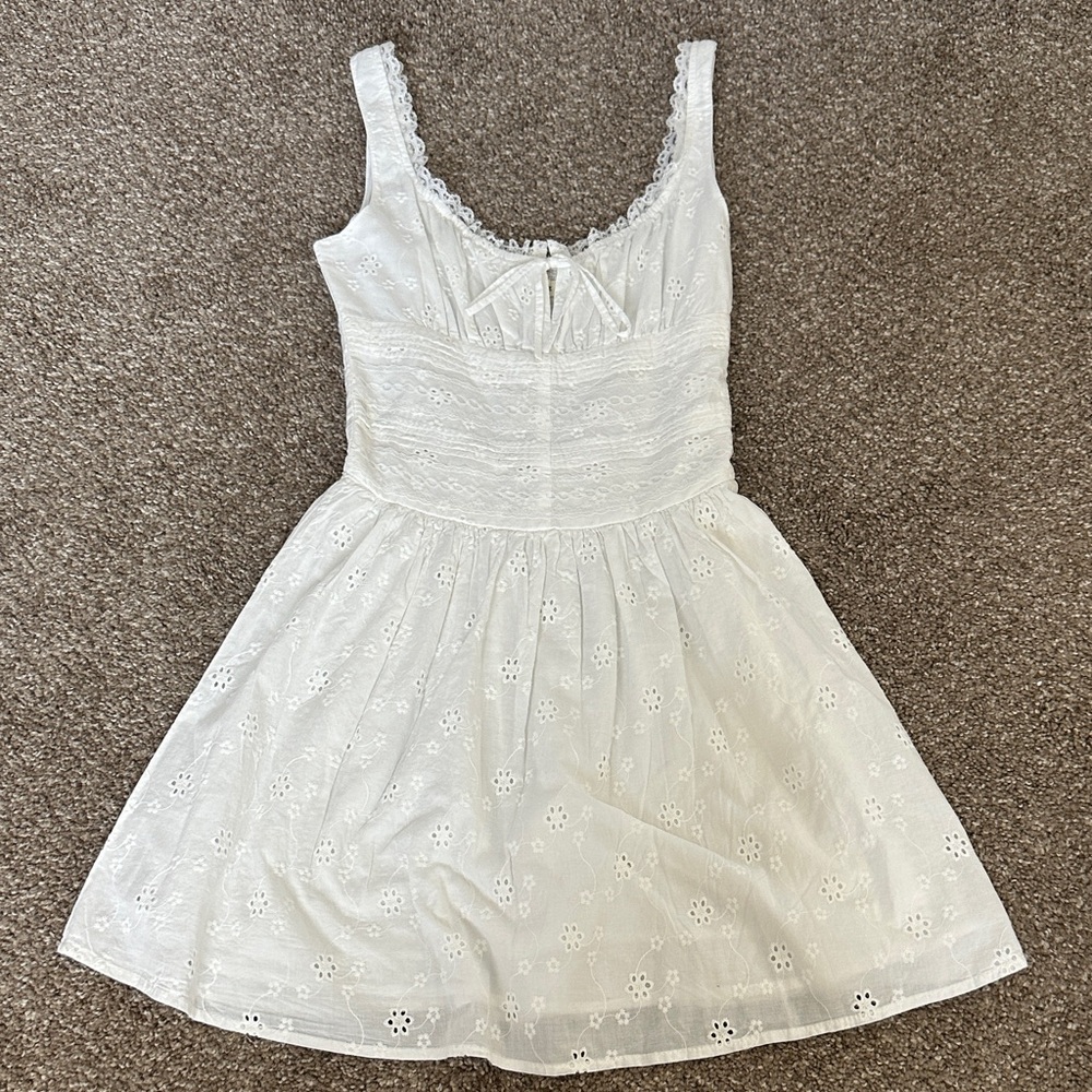 Aeropostale White Eyelet Lace Sundress